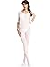Amoretu Womens Stretchy Long Sleeves Crotchless Bodystocking Lingerie White