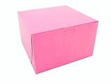 Southern Champion Tray 0845 Pink Paperboard Non-Window Lock-Corner Bakery Box, 8