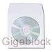 1000 pcs White CD DVD Paper Sleeves Envelopes with Flap and Clear Window
