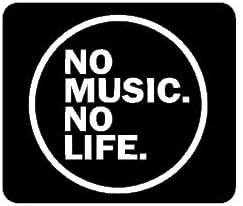 NO MUSIC NO LIFE vinyl decal 5091 Personalize your car, truck, window, guitar, case, wall. Great gift for music lovers (6" x 6", White)