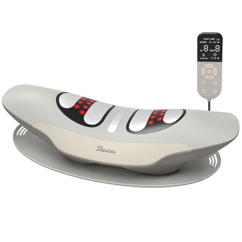 Diesisa Electric Back Massager: Lumbar Traction Massage Back | Left/Right Swing - Vibration Heat - Ems Massage - Rechargeable Back Massager - For Home Use
