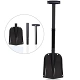 CARTMAN Sport Snow Shovel, Utility Scalable Camping Shovel for Car, Portable Aluminium Shove (Black)