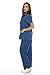 Just Love Women's Scrub Sets Six Pocket Medical Scrubs (V-Neck With Cargo Pant), Carribean Blue, Medium