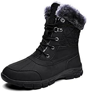 warm black work boots