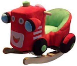 NEW Plush Red Tractor Childs Rocker Rocking Chair with Sound Effects - 1 Year + **Tractor WJ-660**, Medium