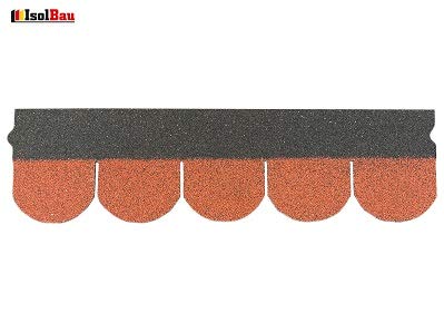 Isolbau Dachschindeln Biberschwanz - Dachpappe als Bedachung für Gartehaus, Vogelhaus, Hundehütte - Ziegelrot, 21 m² (7… – Bild 3