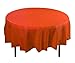 Exquisite 12-Pack Premium Plastic 84-Inch Round Tablecloth, Orange