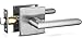 Berlin Modisch Passage Lever Door Handle Slim Square Non-Locking Lever Set [for Hallway or Closet Doors] Reversible for Right & Left Sided Doors Heavy Duty - Satin Nickel Finish