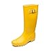DKSUKO Rain Boots for Women Waterproof Elastic Wellington Boots (8 B (M) US, Yellow+ Elastic)
