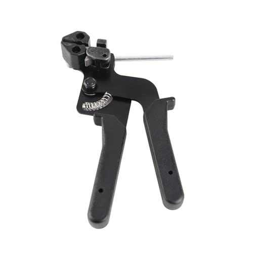 Estink Metal Cable Tie Gun, Stainless Steel Zip Tie Tool with Tension Control, Black