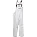 Grundens Men’s Shoreman Bib Pants | Stain-Resistant, Waterproof Seafood Processing Bibs, White, Medium