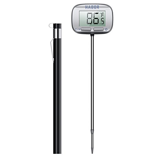 Habor Grill Thermometers, Instant Read Digital Cooking Thermometer Electronic Food Meat Thermometer with Large LCD for BBQ, Candy, Kitchen, Barbecue, Grill Smokers