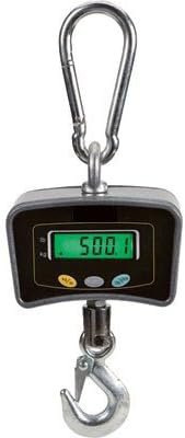 The Mini Digital Crane Hanging Scale Capacity 1100ibs/ 500kgs with LED Display Charging (gray)