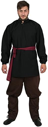Calvina Costumes Ragnar Medieval Unisex Shirt Made in Turkey, M-Black