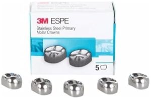 MADRID DENTAL SUPPLY 3M - Dental Crown Form #7 Upper Right 2nd Primary Molar Stainless Steel (Box of 5 Crowns) by 3M (EUR7)