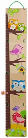 Wooden Foldable Growth Chart with Owl and Bird Design - Measure Your Kids Height …