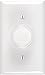 GE Dimmer, Single Pole, Lighted Push On/Off, with White/Lt Almond Knobs, For Incandescent Bulbs Only, 52136