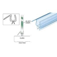 CRL Co-extruded Clear Bottom Wipe with Drip Rail for 3/8" Glass - 28 in Long