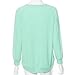 Orangeskycn Loose Women Long Sleeve Tunic Top Ladies Pullover Blouse Shirt (XL, Mint Green)