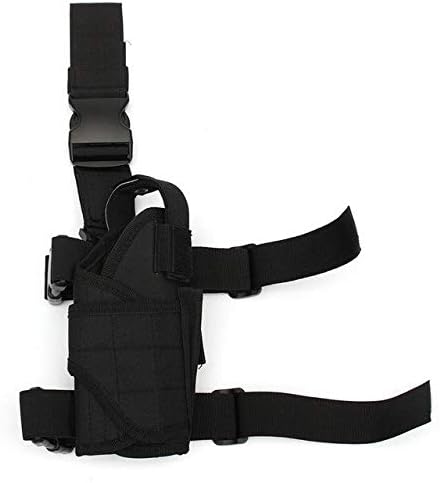 Monaco Life Outdoor Multifunction Tactical Puttee Thigh Leg for Gun Holster Pouch Wrap-Around Bag Camping Hiking Hunting Gun Accessories New - Black