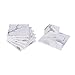 WAYIFON Coasters for Drinks, 6 PCS Premium PU Leather Drink Coaster with Holder, Heat and Water Resistant Cup Mat - Protect Your Table from Stains and Damage, Housewarming Gift - Square Marble White