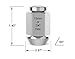 20pcs Silver Bulge Lug Nuts - Metric 12x1.5 Threads - Conical Cone Taper Acorn Seat Closed End - 1.4 inch Length - Installs with 19mm or 3/4 inch Hex Socket