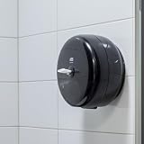 Tork SmartOne Toilet Roll Dispenser Black T8 High Capacity Elevation view 2