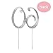 60 Cake Topper - Premium Silver Metal - 60th Birthday or Anniversary Party Sparkly Rhinestone Decoration Makes a Great Centerpiece - Now Protected in a Box