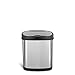 NINESTARS DZT-12-13 Automatic Touchless Infrared Motion Sensor Trash Can, 3 Gal 12L, (Oval, Black/Silver Lid)