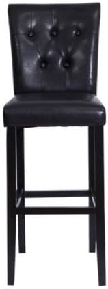New Brown 41" Height PU Leather Padded Bar Stool Pub Chair Counter Seat w/ Wood Legs