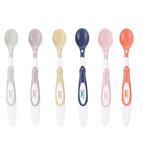 Mr. Pen Baby Spoons - 6 Pack Soft-Tip Silicone Baby Feeding Spoons