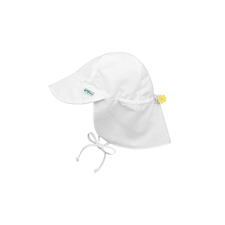 i play. Baby Flap Sun Protection Swim Hat, White, 0-6 Months