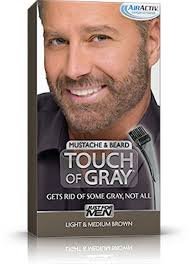 Just for Men Touch of Gray Hair Color - Mustache and Beard Dark Brown and Black (Pack of 3)