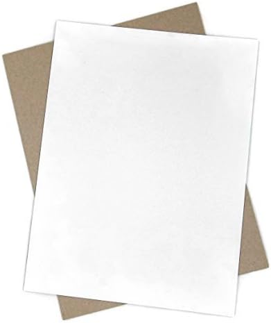 50 sheets - White Chipboard - 8.5 X 11 Inches - .022 Caliper Thick