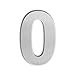 QT Modern House Number - LARGE 8 Inch - Brushed Stainless Steel (Number 0 Zero), Floating Appearance, Easy to install and made of solid 304