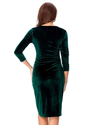 Sexy V-Neck Green Velvet Bodycon Wrap 