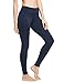 BALEAF Women's Ankle Legging Athletic Yoga Hiking Workout Running Pants Inner Pocket Non See-Through Dark Blue Size L