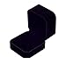 rukiwa Jewelry Case, Velvet Engagement Wedding Earring Ring Pendant Jewelry Display Box (Black)