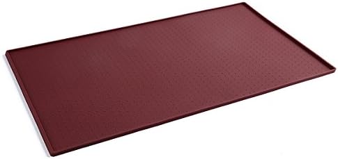 FastEngle Multi-purpose Anti-slip footwear, shoes, boots Tray &amp; Pet Feeding Mat, Waterproof silicone anti-slip pads scat for Dog &amp; Cat Feed Bowls, Litter Box Surface &amp; Floor Protection (Red)