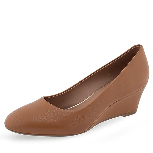 Aerosoles Women’s IRIS Pump, Tan Leather, 10 Wide