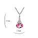 HuntGold 1X Artificial Rhinestone Diamond Crystal Pendant Chain Necklace Lovers Gift(pink)