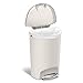 simplehuman 50 Liter / 13 Gallon Semi-Round Kitchen Trash Can, Stone Plastic