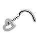 Dolland 1 Pc Tiny Heart Nose Stud Screw - Cartilage Tragus Earring Nose Ring Valentine Day Gift,Steel Color