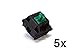 Cherry MX Green Keyswitch (5 pack) - MX1AF1NN | Plate Mounted | Tactile Click | by himalayanelixir