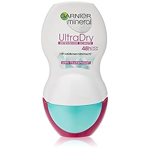Garnier-Mineral-UltraDry-Roll-On-Anti-Perspirant-Intensive-Protection-Against-Body-Odour-and-Underarm-Wetness-Up-to-48-Hours-Effect-50-ml Garnier Antiperspirant Intensive Protection Against Body Odour & Underarm Moisture, Up to 48 Hours Effect, Mineral…