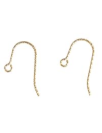 Earwires - Pendientes de plata de ley y oro