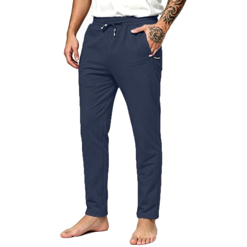 Tansozer Men's Tracksuit Bottoms Cotton Sport Joggers with Zip Pockets