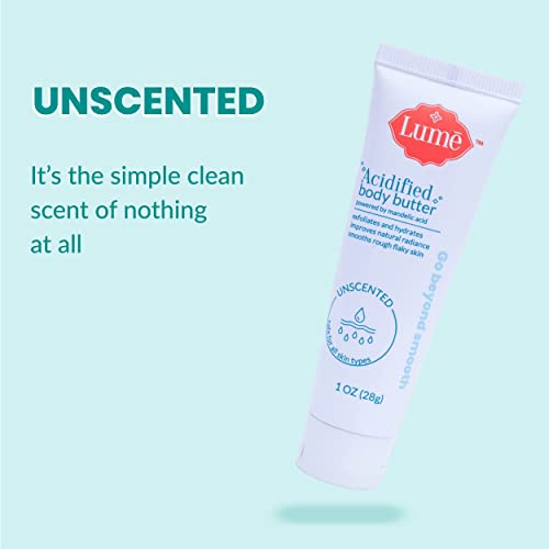 Lume Acidified Body Butter 4 Pack Mini Sampler Powered by Mandelic