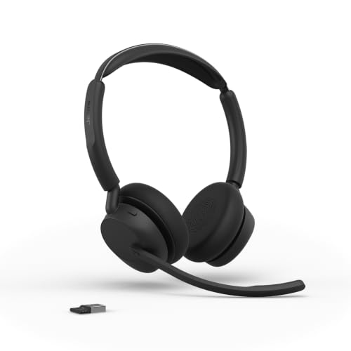 Jabra Evolve3 45 kabelloses Bluetooth-Headset mit Mikrofon, USB-A, UC