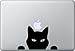 Cat Peeking Decal Vinyl Sticker|Cars Trucks Vans Walls Laptop|Black|5.5 x 3.3 in|CCI365